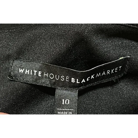 White House Black Market Bell Sleeve Dress LBD Sheath Size 10 - Picture 6 of 9